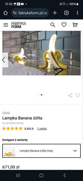 Lampa banana banan lampka stołowa nocna ściemniacz fabryka form