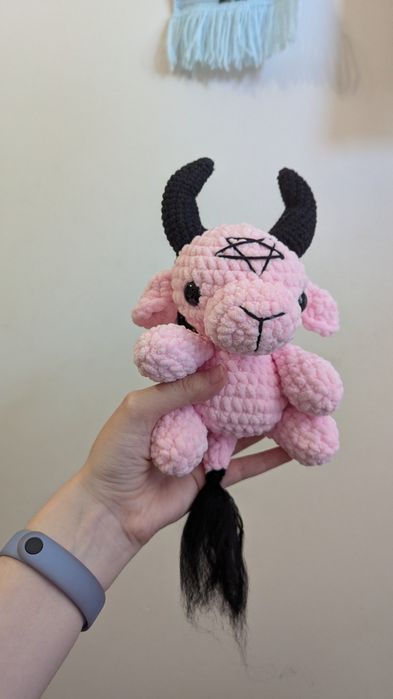 Мягкая игрушка бафомет. Амигуруми ручной работы