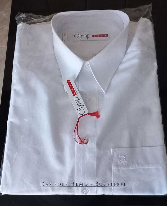 Чоловіча біла сорочка теніска OLYMP GOLF нова 42 розмір оригінал