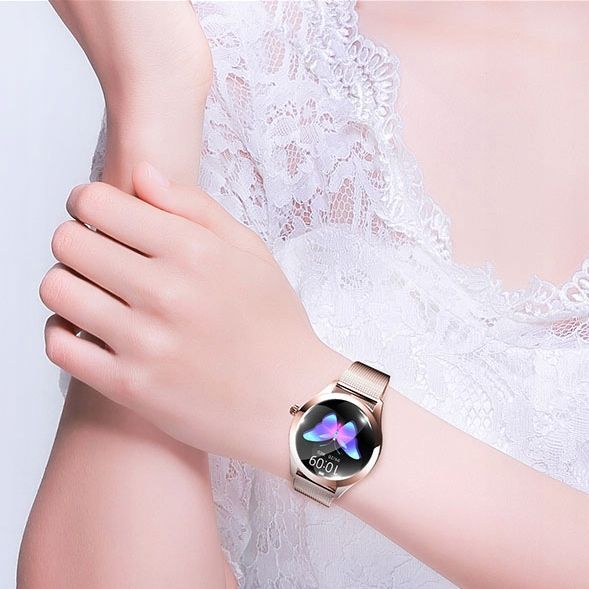 Elegancki Smartwatch Damski KW10 - Wodoodporny, Funkcje Sportowe