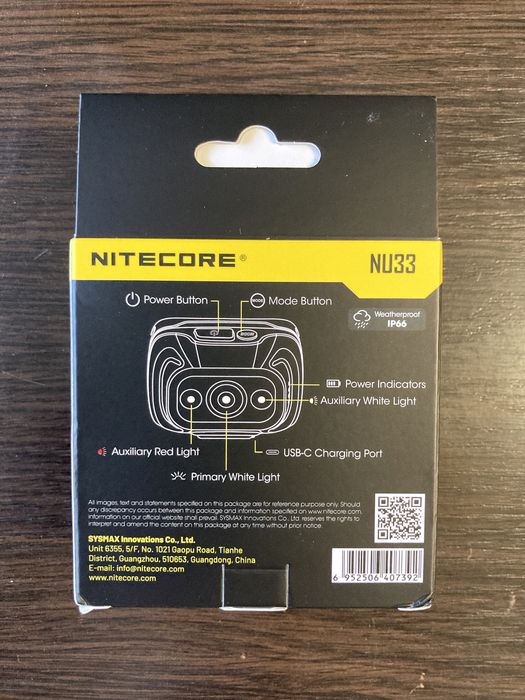 Ліхтар налобний Nitecore NU33 налобный фонарь