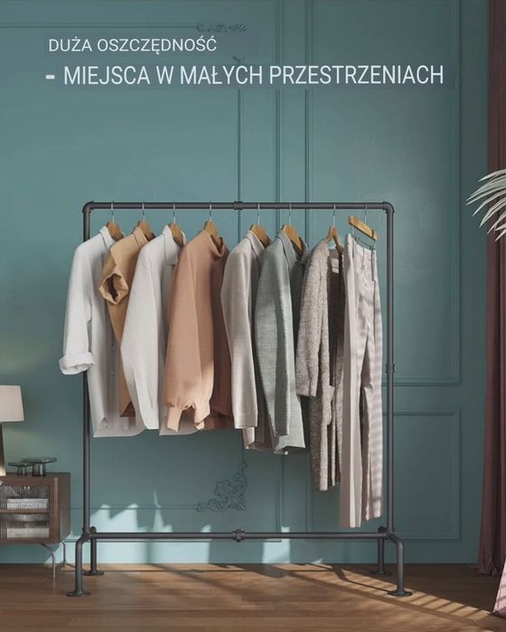 !! Stojak Wieszak Uchwyt Garderoba Na Ubrania Industrial Extra Mocna!!
