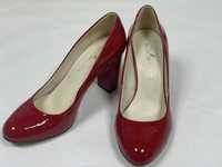 Туфлі жіночі лакові на підборах червоні