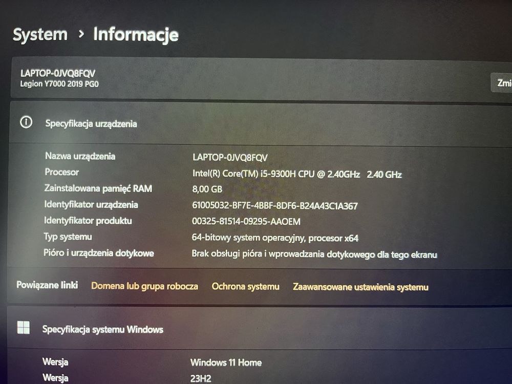 laptop gamingowy lenovo legion y7000
