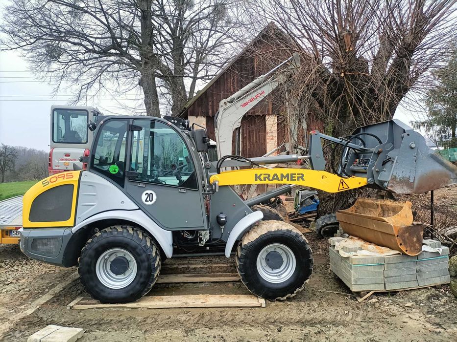 Wynajem minikoparka  wozidło2t 3t 1t wiertnica koparka ładowarka 5t