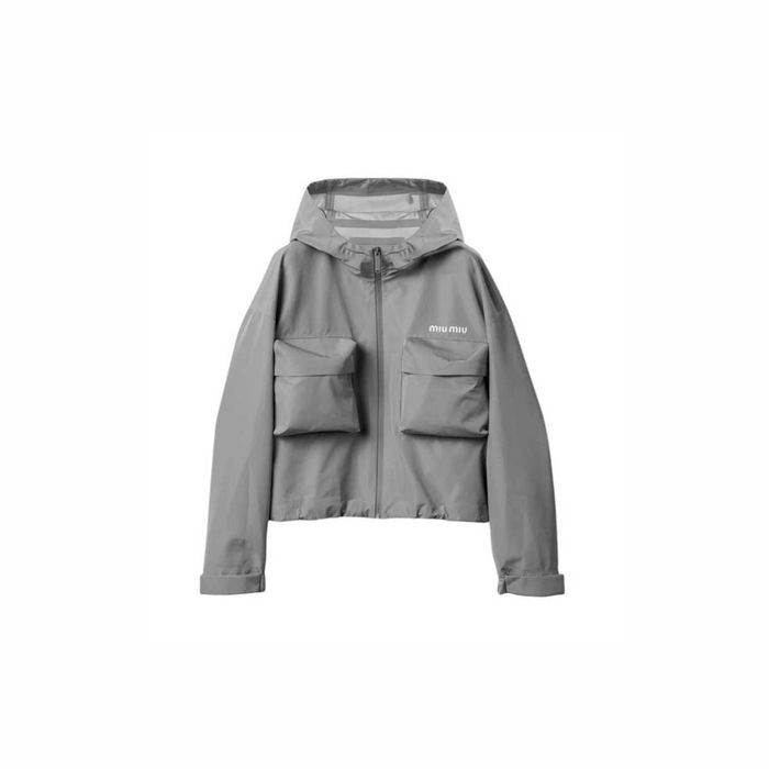 Блузон Miu Miu Tec Canvas Blouson Steel Gray