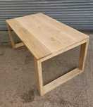 Stół dębowy z litego drewna 160×80, grubość 4 cm – jadalnia / salon