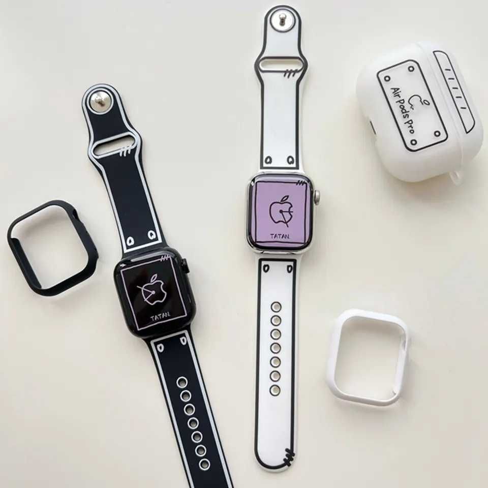 Etui + pasek do smartwatcha typu Apple 41 mm BIAŁY