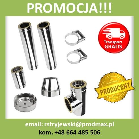 PROMOCJA!!! Komin Dwuścienny Izolowany fi 160 3m Zestaw PRODUCENT!!!