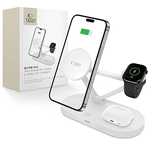 Tech-Protect Qi15W-A41/3In1 Magnetic Magsafe Wireless Charger White