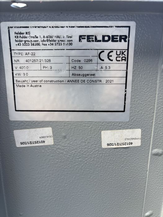 Felder AF22 odciag trocin