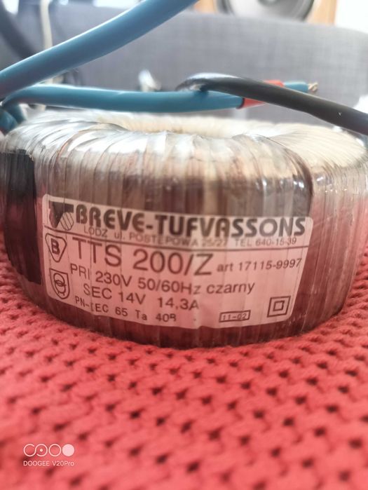 Transformator 200VA TTS 200/Z 230/ 14V BREVE