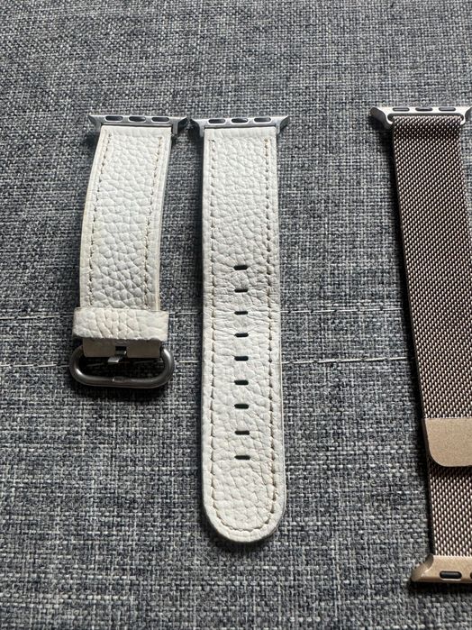 Zestaw 3 pasków bransolet Apple Watch 38-40 mm złota milanese biały