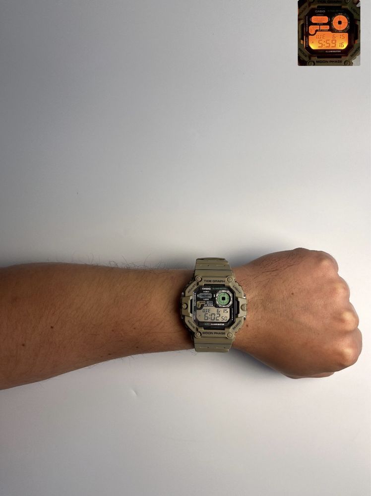Casio ws-1700h, годинник касіо тактичний, касіо для військових