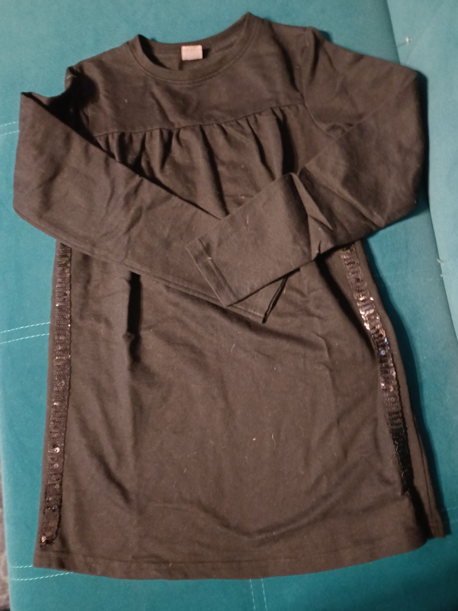 Bawełniana sukienka tunika 134-140 cekiny