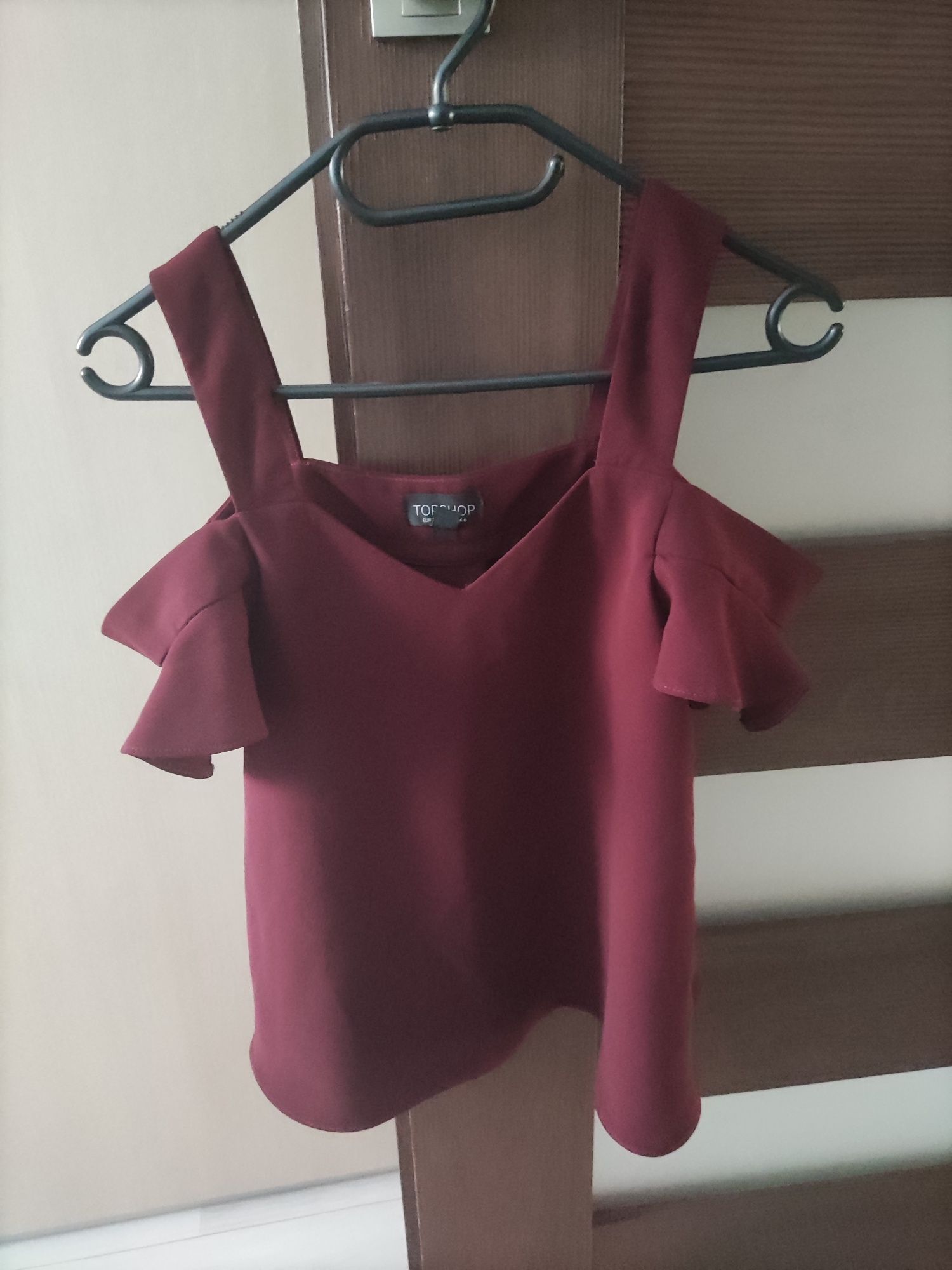 Bluzka top XS bordowa