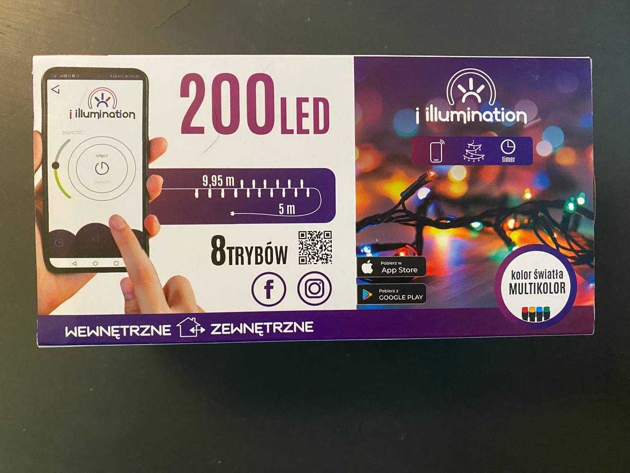 Girlanda choinkowa 200 LED 14,95m + APLIKACJA 8 TRYBÓW