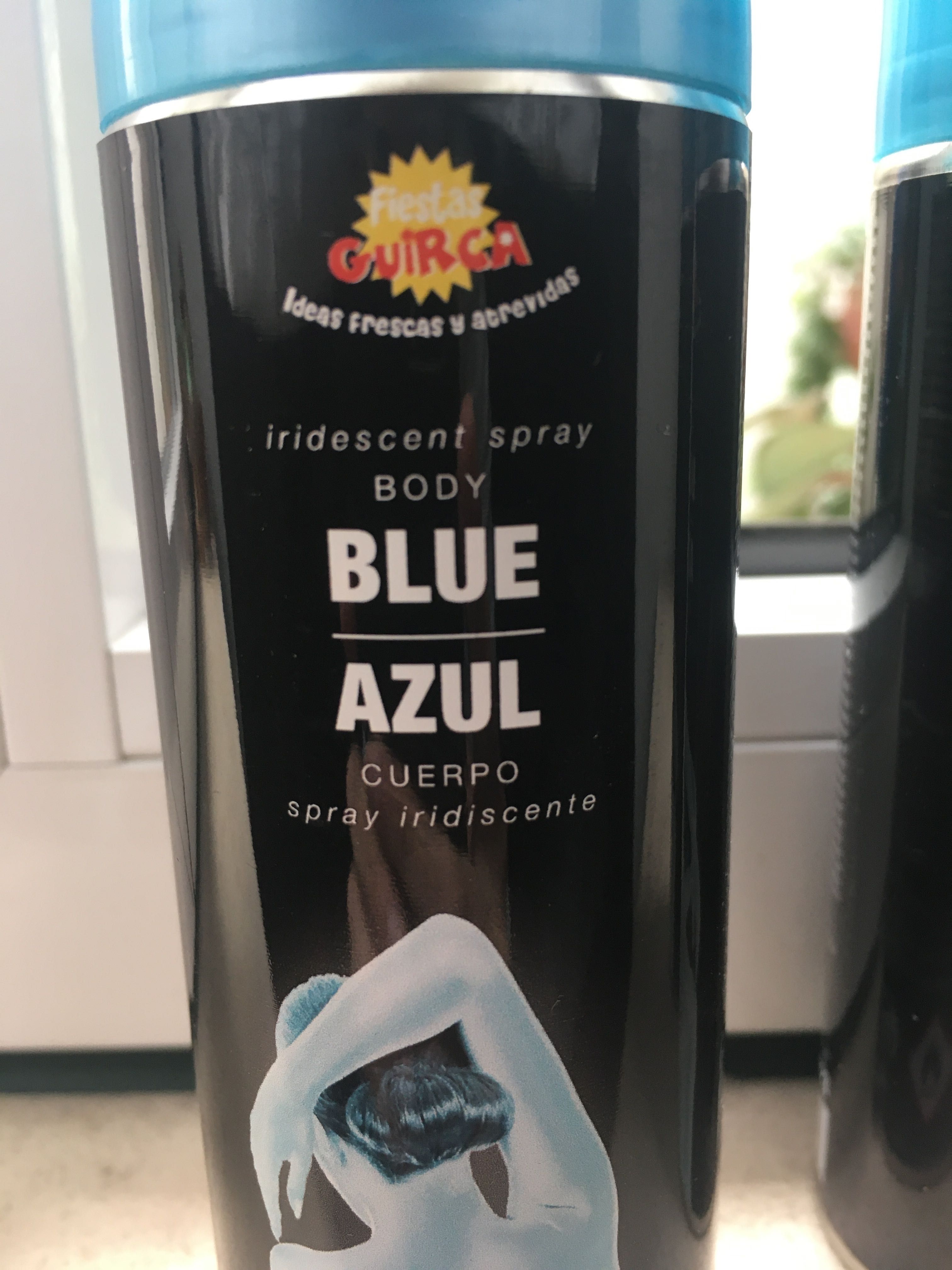 3 latas de tinta spray corporal azul