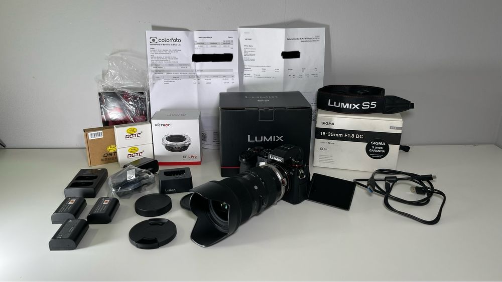 Lumix S5 18-35mm 1.8 sigma C/Fatura somente 798 disparos!