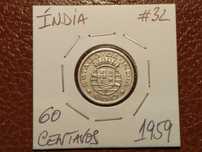 Índia Portuguesa - moeda de 60 centavos de 1959 (Ex-colónias)