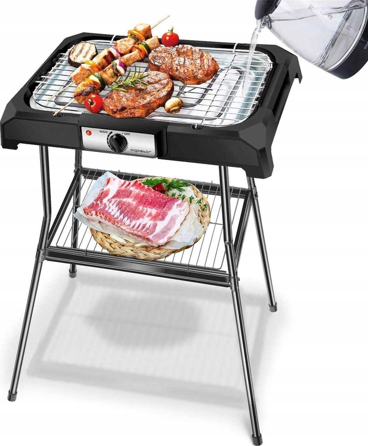 Grill elektryczny Aigostar Electric grill BBQ with stand 2000W VDE