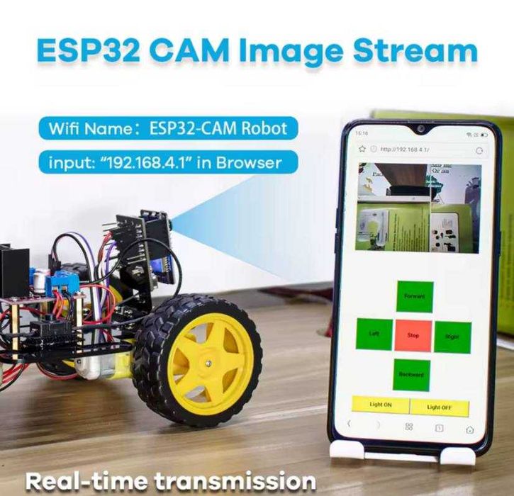 Конструктор  LAFVIN 4WD Smart Robot Car ESP32 Camera Wifi Automation