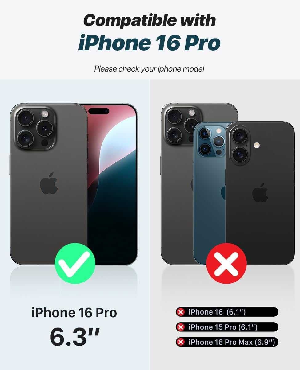 Ocase etui skórzane magsafe do iPhone 16 Pro z klapką  różowe 2w1