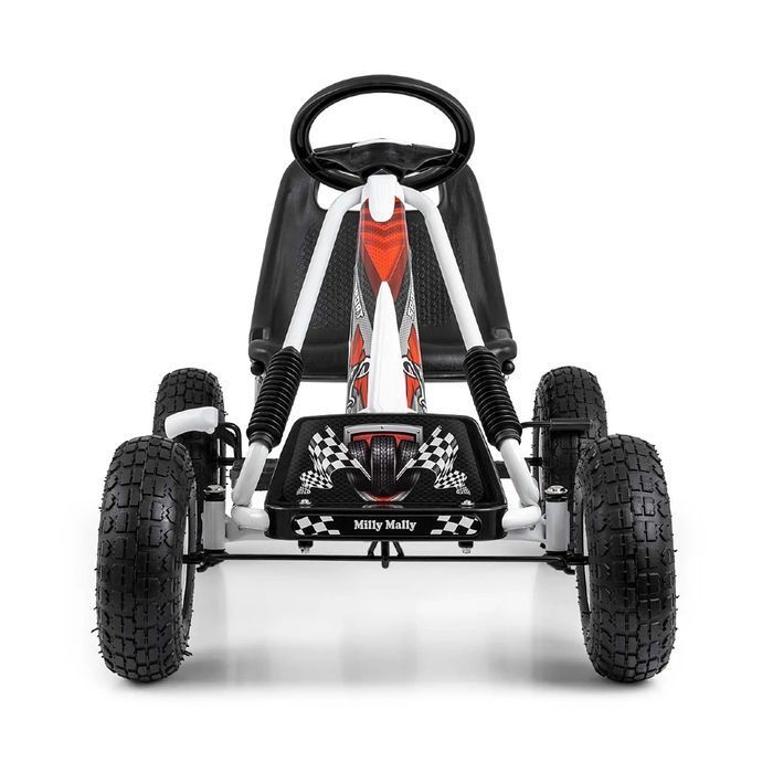 Gokart na Pedały Thor White 3-8 lat do 30 kg Milly Mally