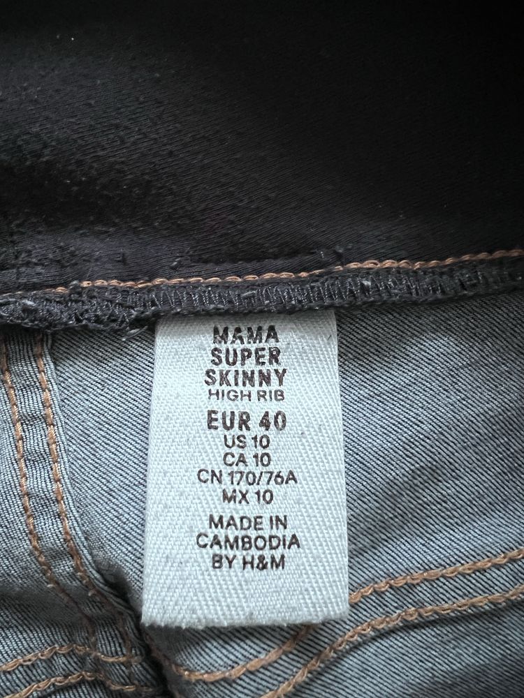 Jeansy ciążowe H&M klasyczne skinny r. M/L