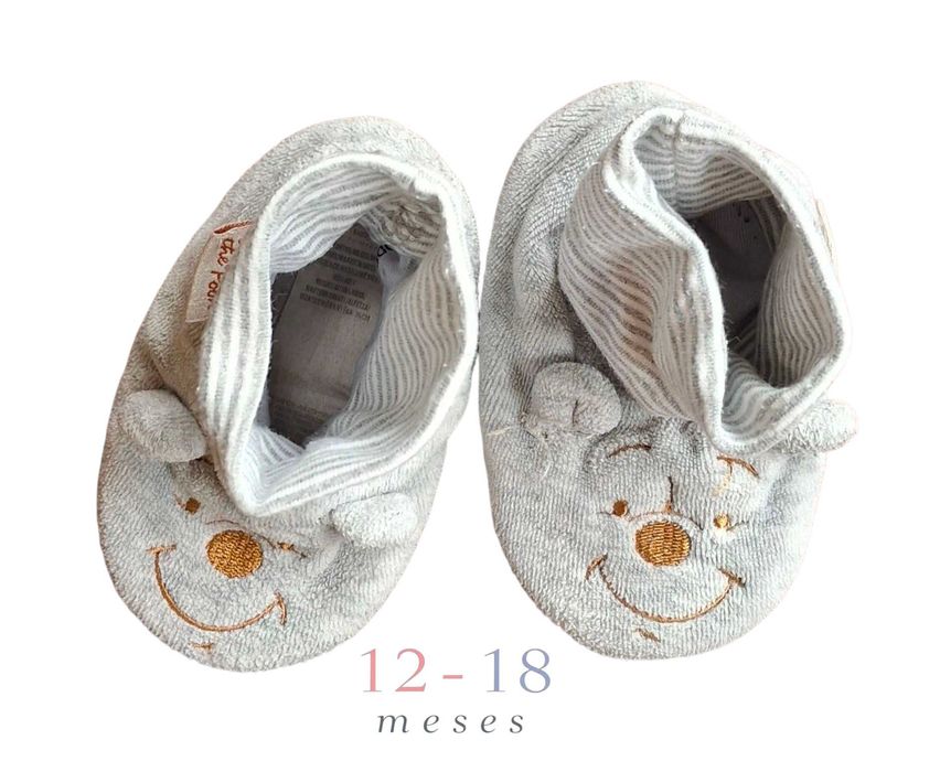 Pantufas Cinzentas Primark 12-18 meses