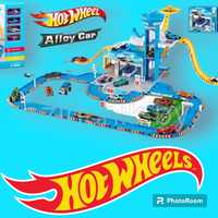 Большой набор парковки хот вилс Трек hot wheels с парковкой