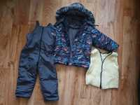 Детский зимний комбинезон с курткой (полукомбинезон) для мальчика, 98