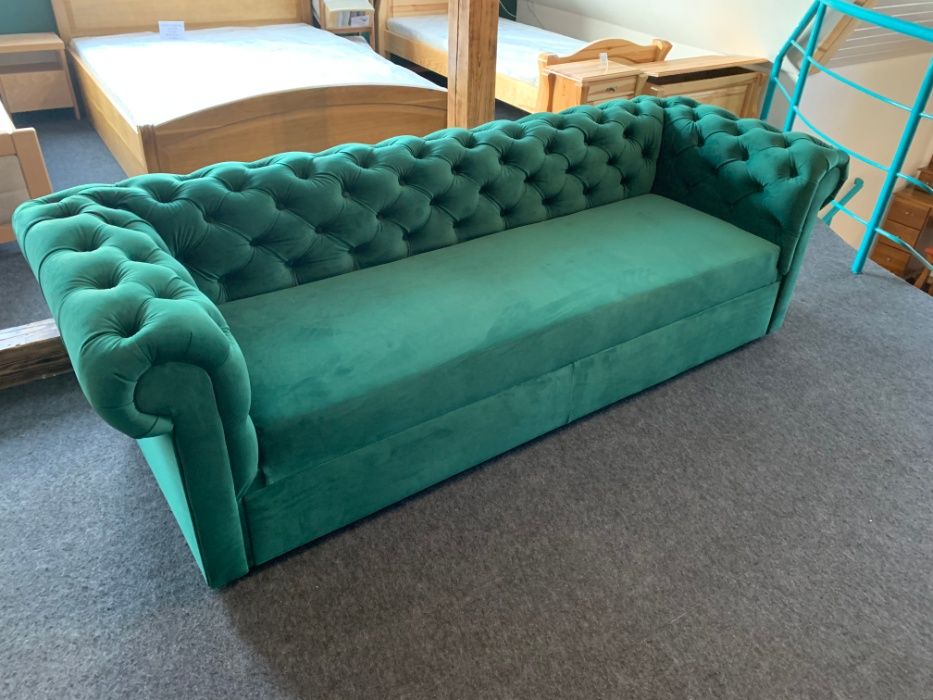 Sofa Chesterfield z funkcją spania
