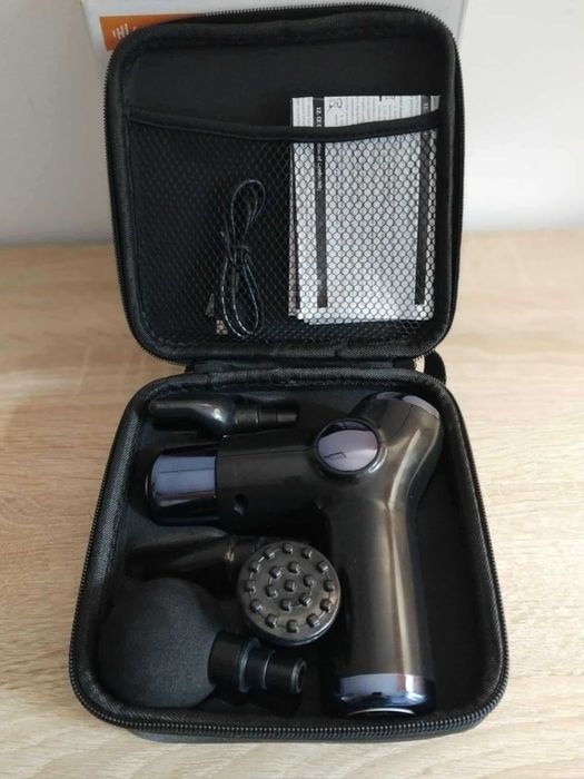 Pistolet do masażu MASSAGE GUN HYKKER 4 końcówki