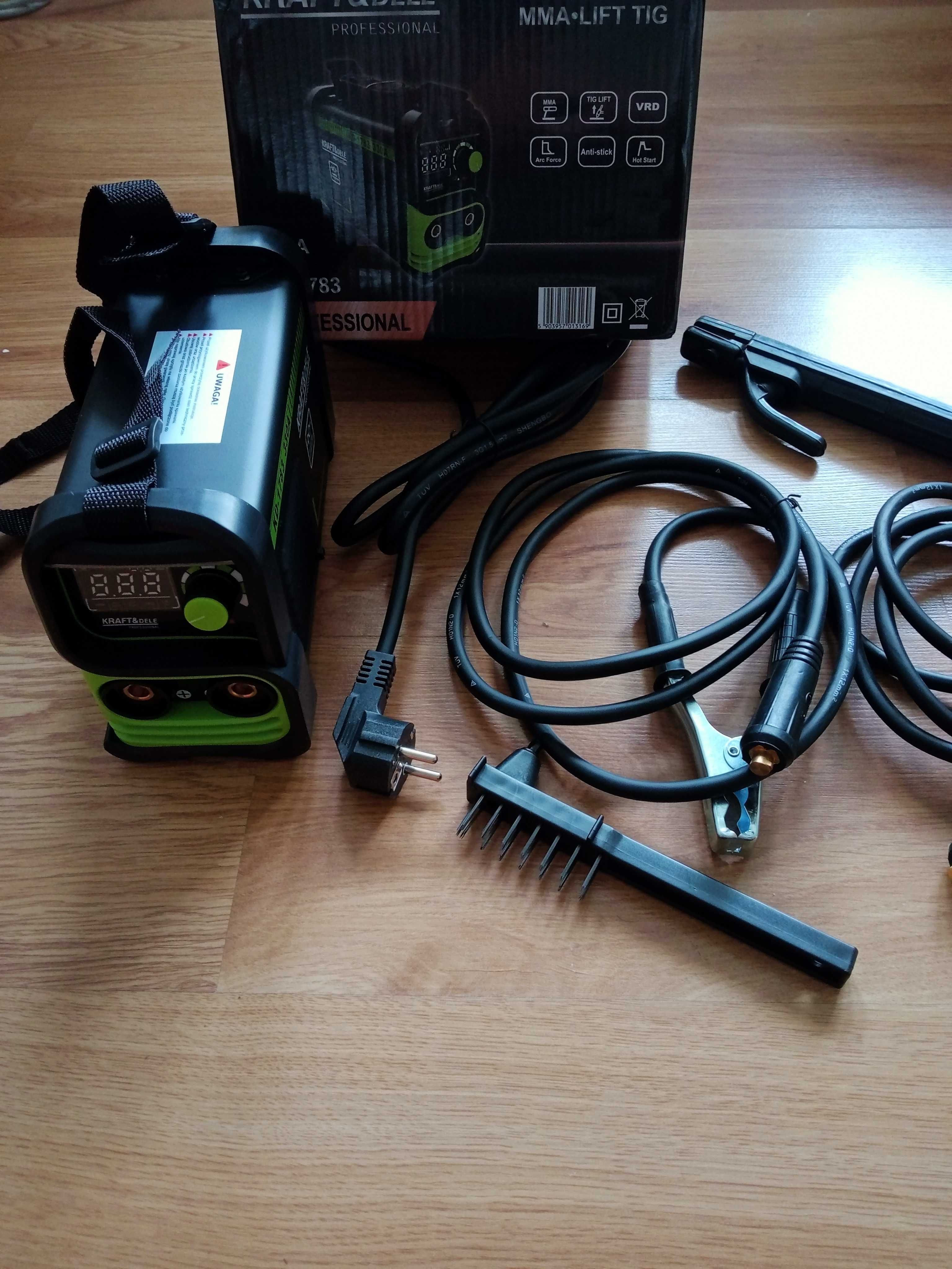 Spawarka inwertorowa firmy KRAFT&DELE o mocy 300A.