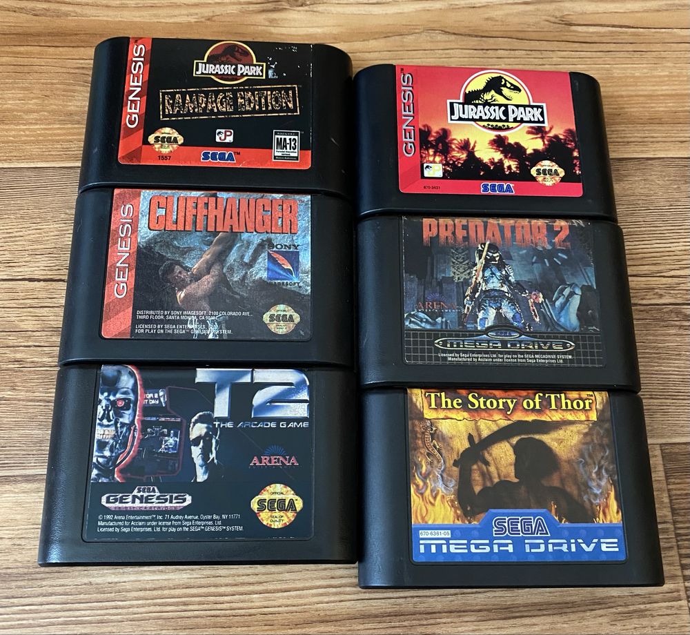 Sega Mega Drive (Genesis): Road Rash, Mortal Kombat, Aladdin, Jim