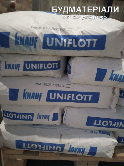 Шпаклевка Кнауф Уніфлот Knauf Uniflot 5кг, 25 кг! Оптовая цена!