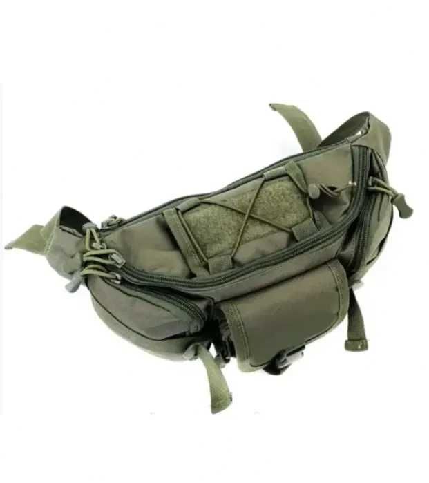 Військова сумка бананка тактична сумка на пояс чорна, олива, мультикам