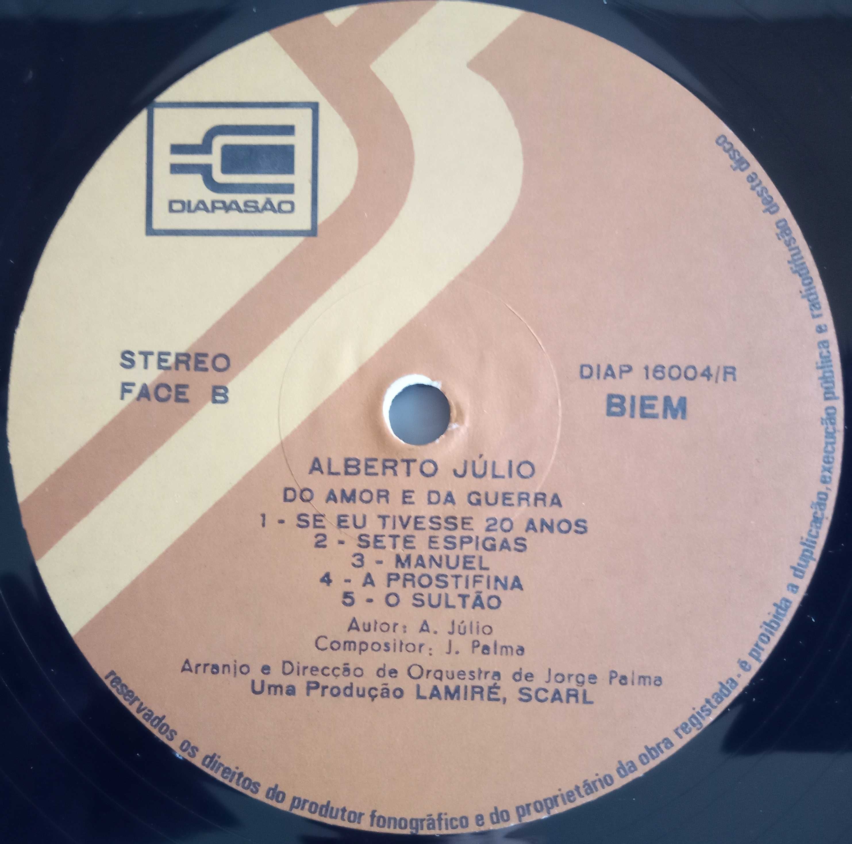 Alberto Júlio - - - - - Do Amor e da Guerra - - - - - LP