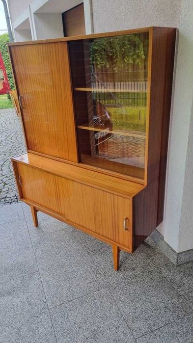 Kredens Komoda Violetta Highboard Witryna Biblioteczka Design PRL