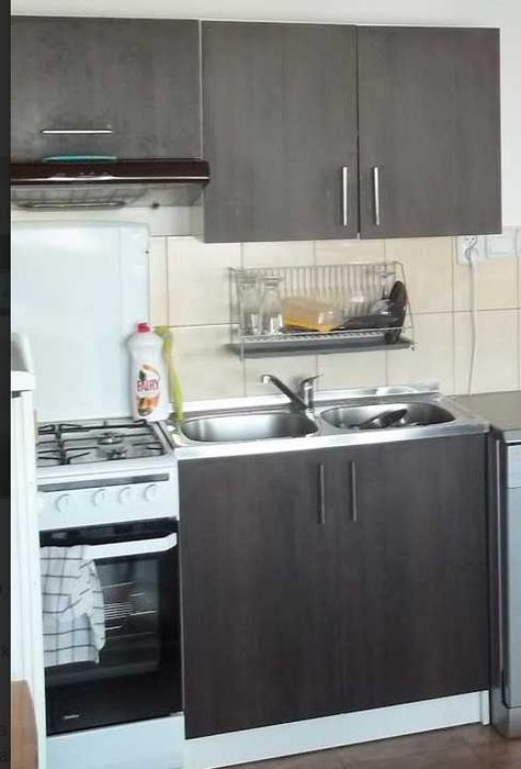 3 Szafki kuchenne + zlew + okap ( Deftrans Tola Front: Dąb Czekolada )