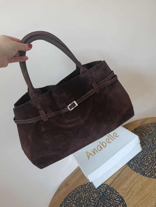 Torebka damska zamszowa czekolada!!! Nowa!!! Hit sezonu!!!