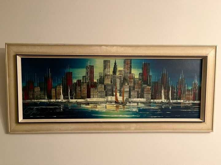 Obraz  Art Deco Manhattan  Nocą