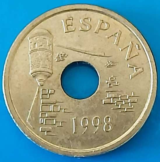 25 Pesetas de 1998, Espanha, Rei Juan Carlos I, Ceuta