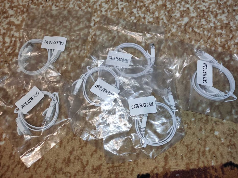 Кабель  CAT6 FLAT 0.5m RG45 интернет соединение