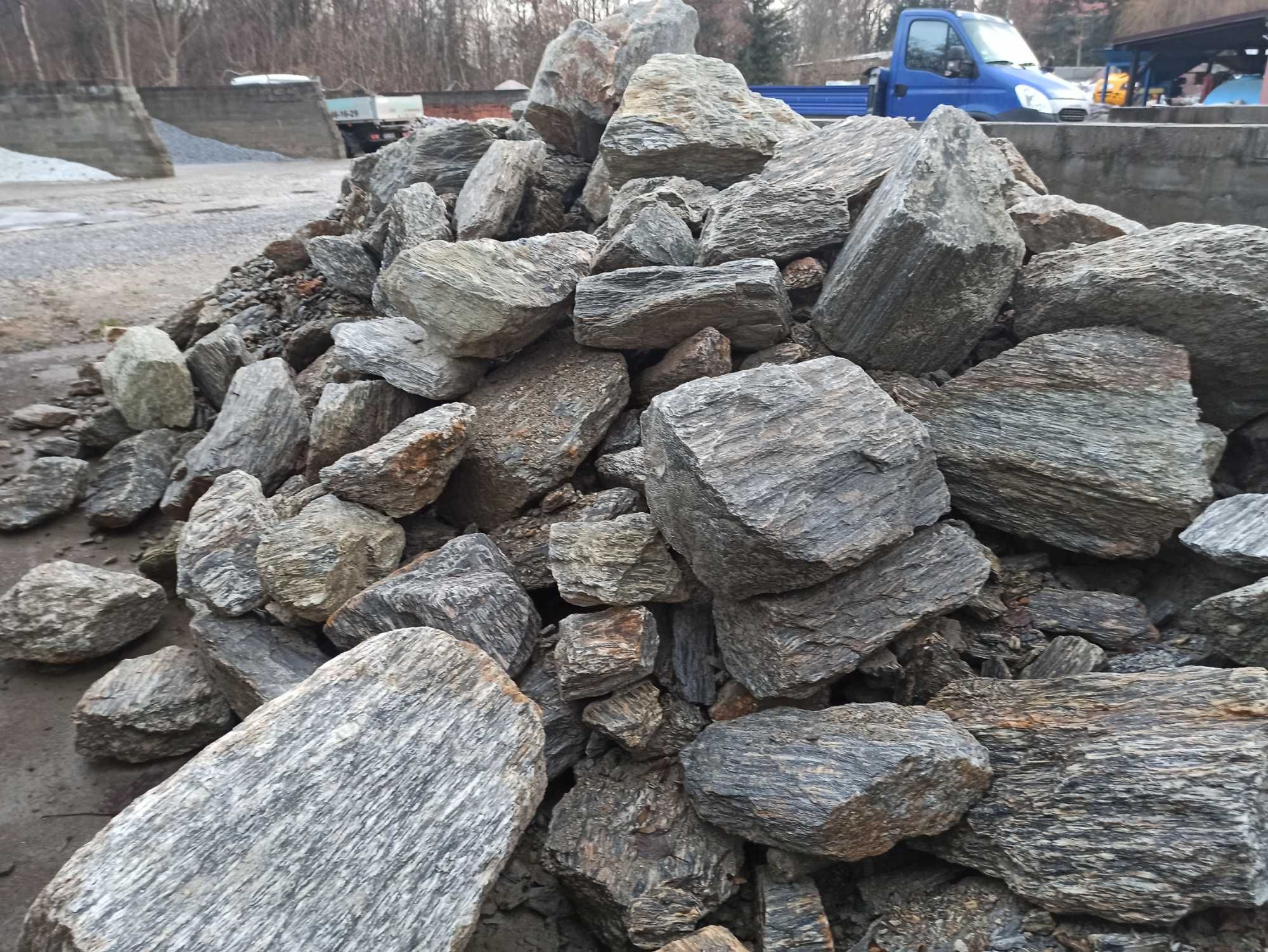 Kora Kamienna Gnejs 63-150 mm Gabion Kamień do gabionów w paski