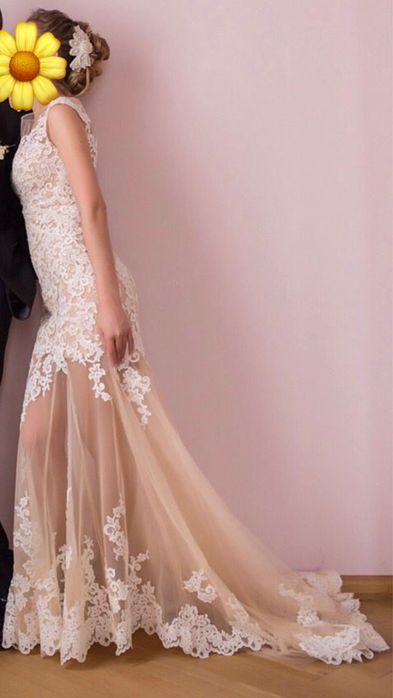 Свадебное платье со съемным шлейфом Lussano Bridal