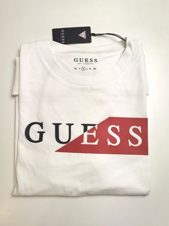 Nowy oryginalny T-shirt męski biały M Guess