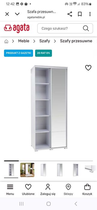 2 Szafy przesuwane biale 245 cm /100 cm