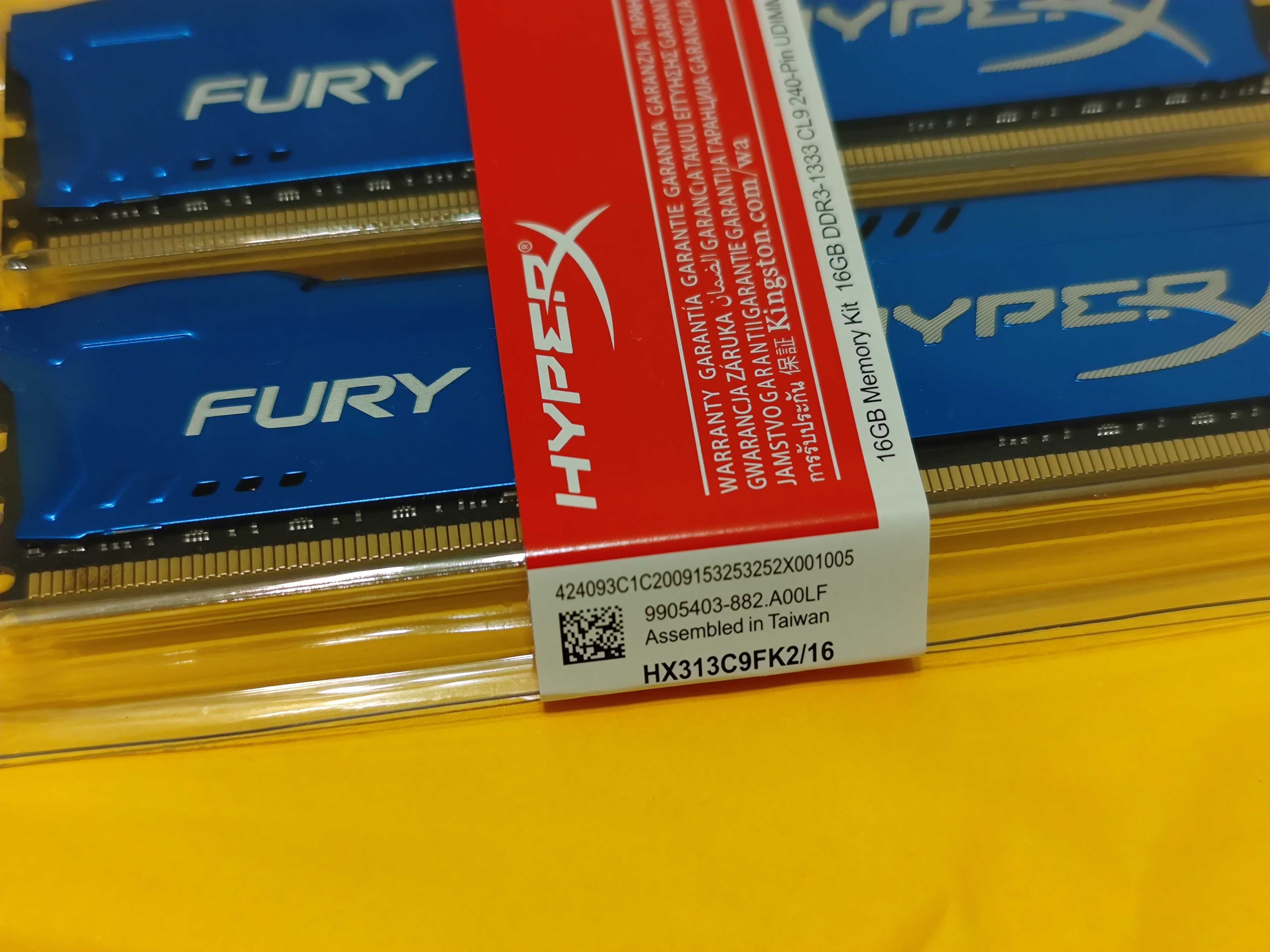 Оперативная Память HyperX 16GB (2x8GB) DDR3 1333 MHz FURY